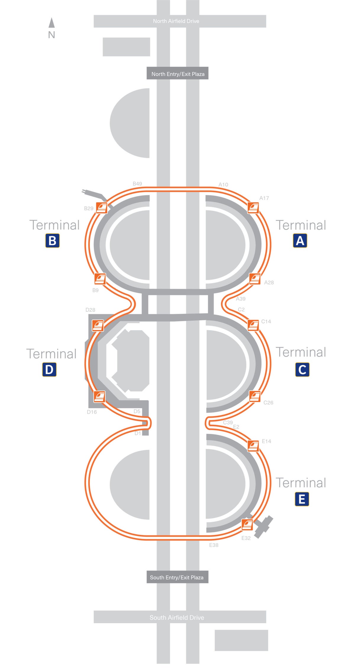 DFW Skylink Terminal Map