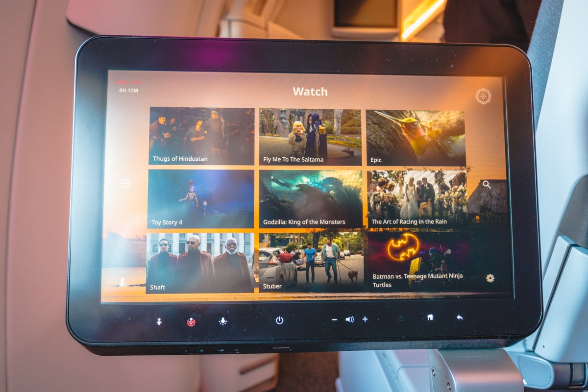 Fiji Airways Airbus A350 Economy Class IFE Menu