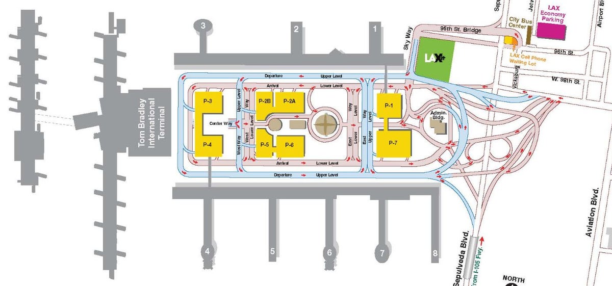 Los Angeles International Airport Car Parking Map